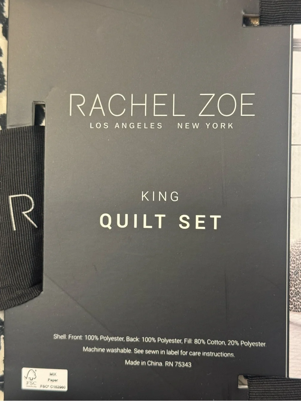 3pc RACHEL ZOE King Cheetah Leopard Animal Print Quilt Set - 106
